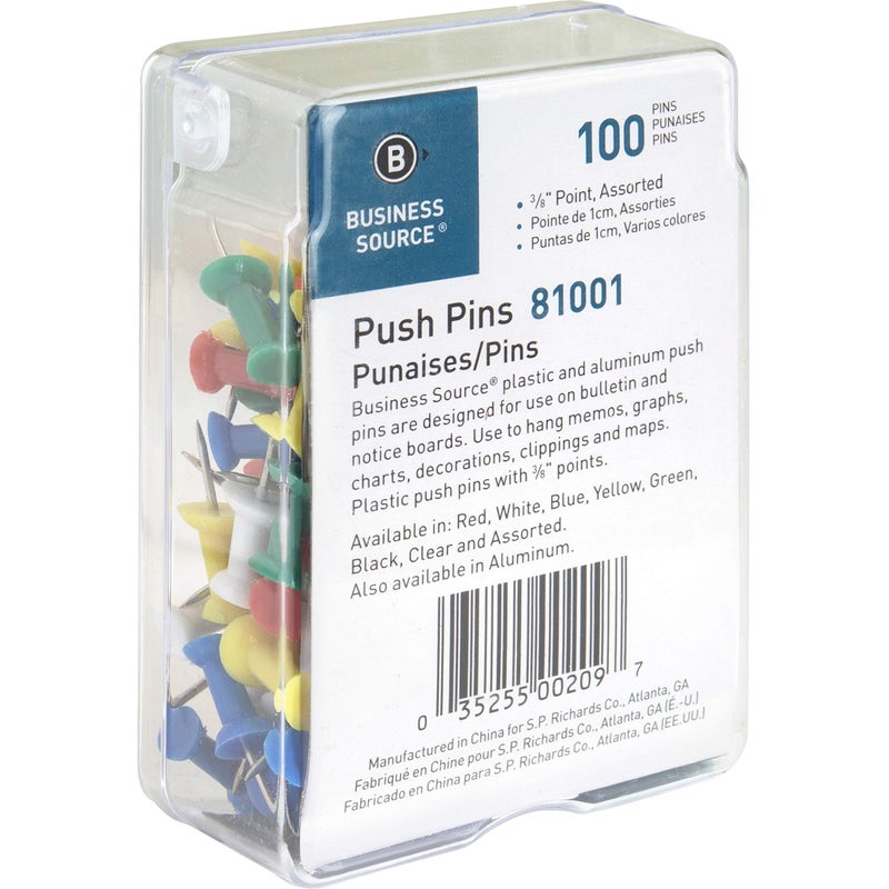 Business Source Pushpin, Assorted (81001) - Image 3